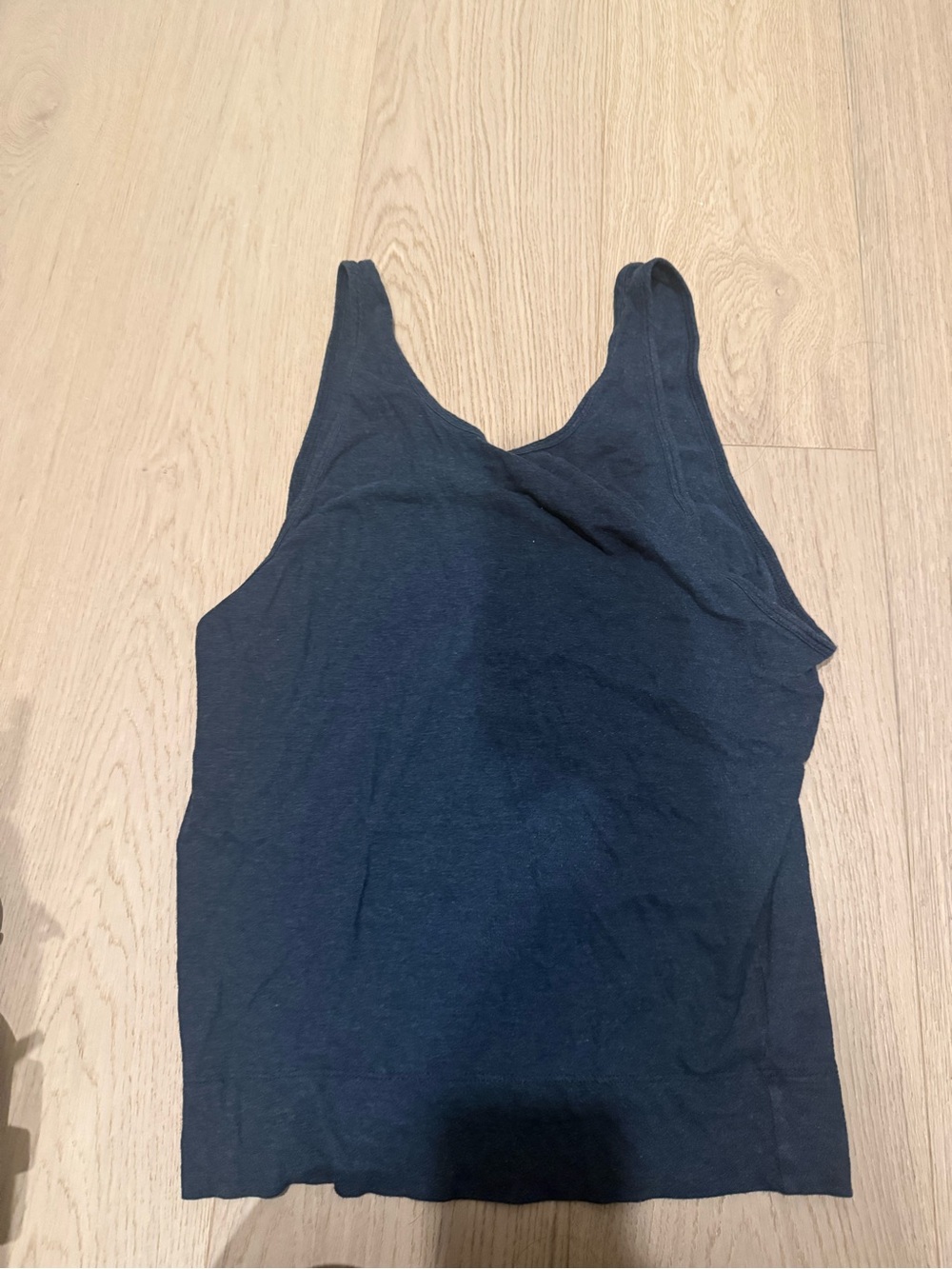 Helmut Lang Navy Blue Scoop Tank